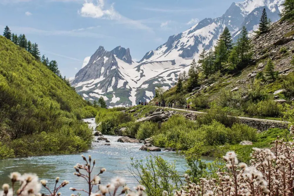 Paysage montagneux sur le MBT Mont Blanc Rundtour